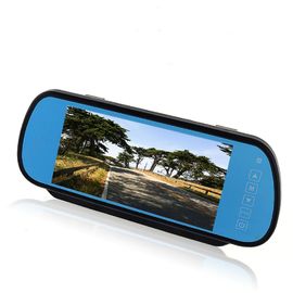 O vidro azul 7" monitor do espelho retrovisor do carro da exposição apoia uma entrada- de 2 maneiras